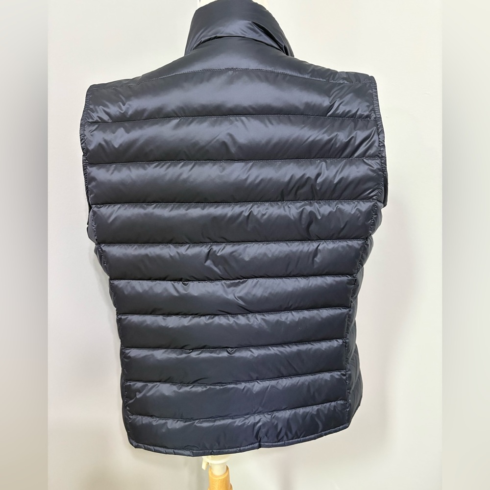 Moncler Navy Longue Saison Puffer Vest For Women — NWOT - Size 4 - Picture 3 of 8